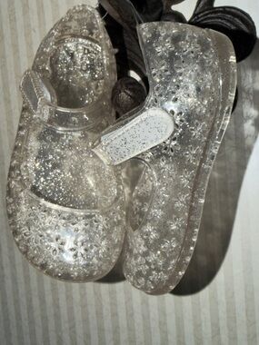Clear Glitter Jelly Mary Jane Kids Shoes